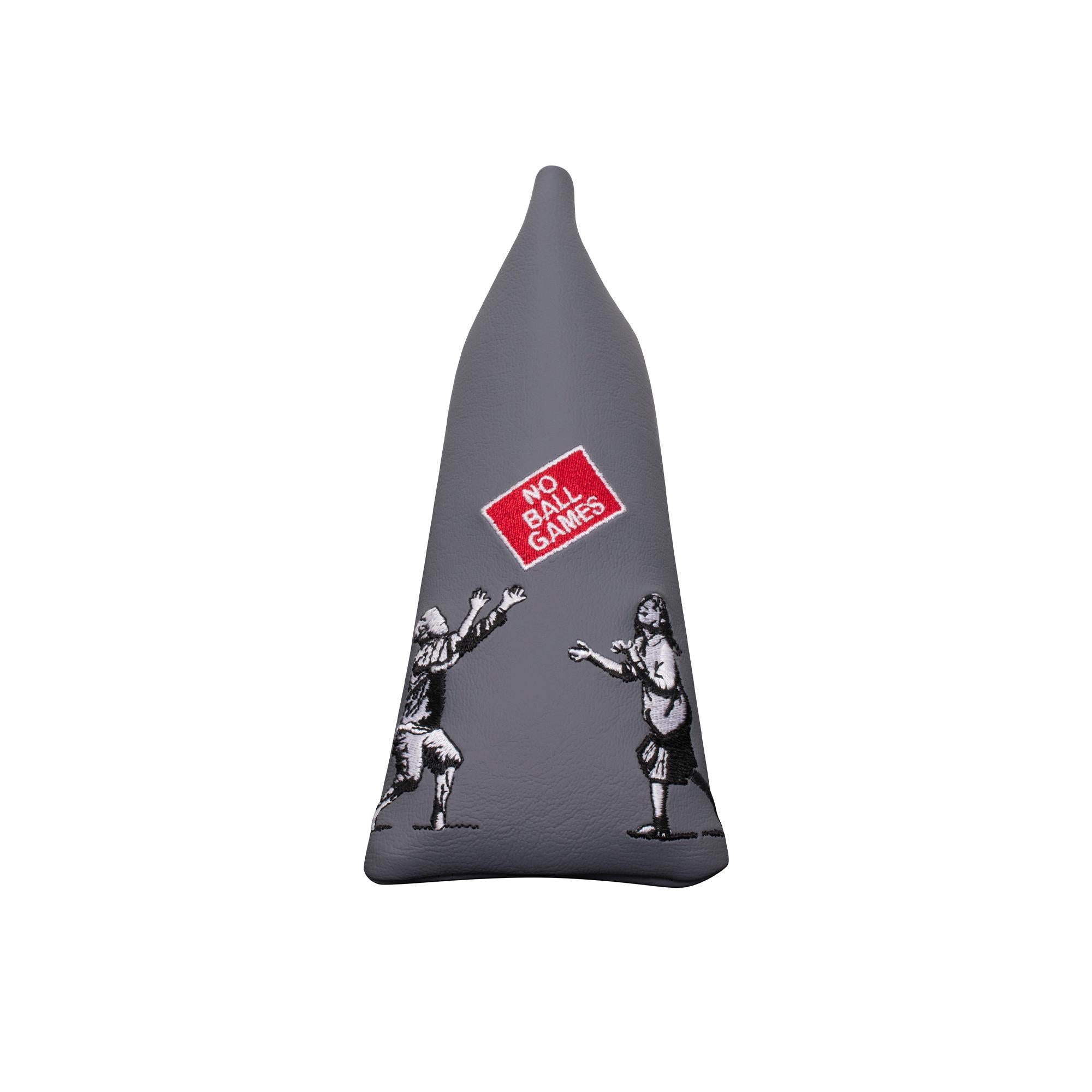 Banksy No Ball Games Blade Putter Headcover Grey